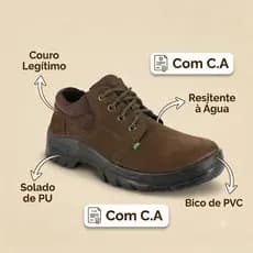 Bota Cano Curto Com C.A Bico de PVC Maximo Conforto Ecosafet