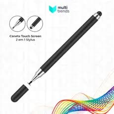 Caneta Touch Screen Universal 2 em 1 Capacitiva para Tablet, Smartphone e Laptop
