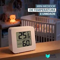 Mini Termômetro Digital LCD Higrômetro Sensor Medidor de Temperatura e Umidade de Ambiente Interno