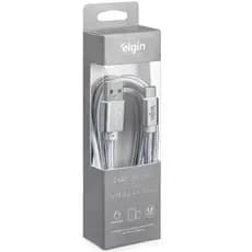 Cabo USB-C Nylon Cinza - 1,5M 480Mbps Compatível com Dispositivos Android