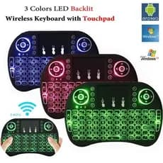Mini Teclado Controle Sem Fio Para Smart Tv, Tv Box, Pc Wireless Com Led