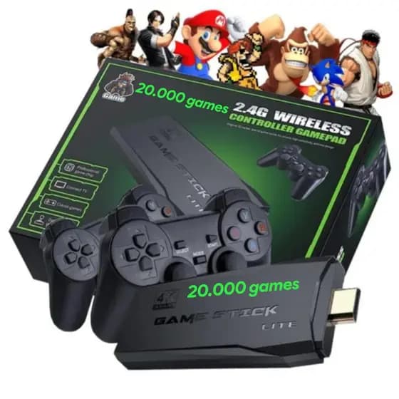 Video Game Stick 4k Retro 10000 Jogos 4K HDMI Game Stick Console sem fio Dual/Single Player Videogame Box Retro Ps1