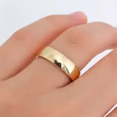 Aliança de Moeda 6mm Revestida de Prata - Única Unidade!