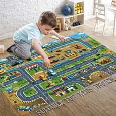 Kit Carrinho Infantil Tapete Cidade Acessórios Bebê Brinquedo Imaginação Criativa