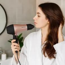 Secador Cabelo Portátil Bivolt 1200W Compacto Rosa Azul Jato Frio Quente Viagem