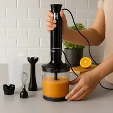 Mixer Elétrico 3x1 Processador Triturador Batedor Turbo Bater Vitamina Molhos Cozinha Gourmet