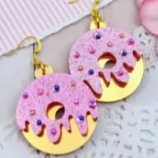 Brinco Donuts Confeito - Brinco Divertido - Brinco Criativo - Acessório Fashion