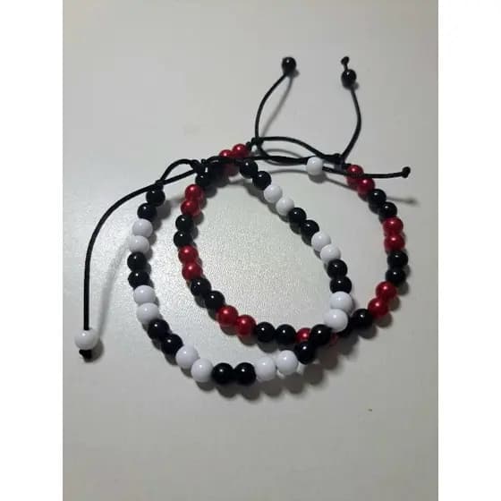 Duo de Pulseiras de Contas - Dupla de Pulseitas - rock - emo - alternativo