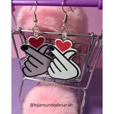 Brinco Coração Coreano - Finger Heart - K-pop - K-drama