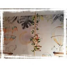 Corda decorativa com folhas e acabamento de teto/parede SEM PELUCIA