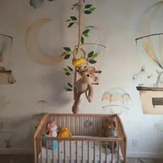 Decoração safari corda decorativa macaco com banana