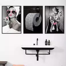 Kit Quadros Decorativos 3 Pecas Manicure Salao Vogue Empreendedora Luxo