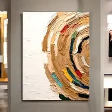 Quadro Decorativo Grande 110x70 Arte Abstrato Moderno Aquarela Luxo Imagem lindaPara Sala
