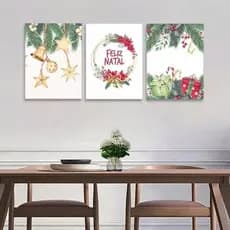 Quadro Decorativo Natal Familia Decoracao Natalina Papai Noel