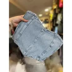 Top Jeans cropped jeans femininas