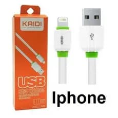 Cabo Kaidi 1 metro Original reforçado iPhone Tipo C USB V8