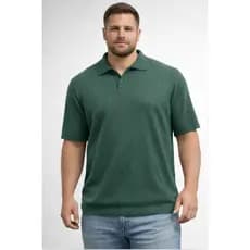Camisa Polo Masculina em Tricô Canelado Manga Curta ,Conforto Premium, Elegante e Moderna