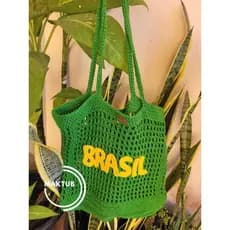 Bolsa em crochê Brasil Bolsa de Crochê Bolsa de Praia Bolsa do Brasil Bolsa em Crochet