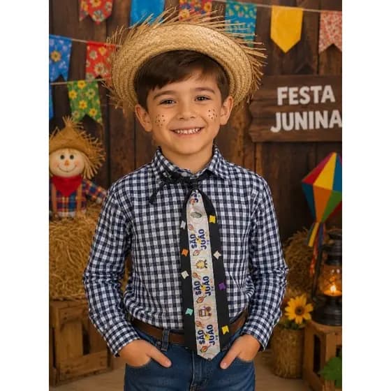 Gravata Junina Infantil Masculino