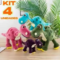 Kit 4 Pelucia Dinossauro Arlo O Bom Dinossauro Personagem Filme Infantil Antealergico Promoção