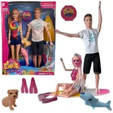 Kit Especial Brinquedo Casal na praia - Tipo Ken Boneca Boneco e Boneca Articulados SUPER OFERTA