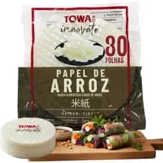 Folha Papel De Arroz 30 Folhas Para Rolinho Primavera Harumaki Spring Rolls Rice Paper Sem Glúten