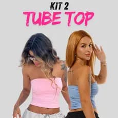 KIT 2 Tube Top Tomara Que Caia Com Forro No Busto