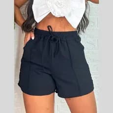 Shorts Duna Moda Feminina Soltinho com Elástico na Cintura