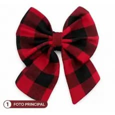 Laço Xadrez Feminino Festa Junina | Presilha de Cabelo Estilo Junino Infantil e Adulto | Laço Casual