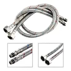 Engate Mangueira Flexível 60cm para Misturador Monocomando Inox Alta Resistência Instalação Fácil