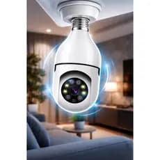 Câmera Segurança Lâmpada WiFi 360° HD com Visão Noturna, Áudio, Alerta e Acesso Remoto App