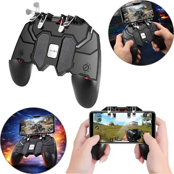 Controle Gamer Bluetooth para Celular com Gatilhos e Suporte Ajustável Alta Precisão