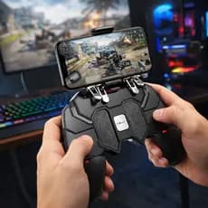 Controle Gamer Mobile Bluetooth Alta Sensibilidade com Suporte Ajustável Rápida Resposta