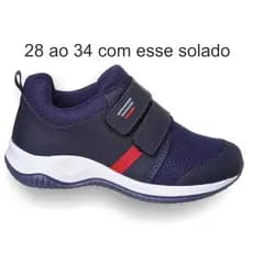 TÊNIS COLEGIAL CASUAL INFANTIL MASCULINO AZUL MARINHO COM FECHO RÁPIDO