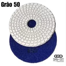 Lixa Diamantada Brilho d'água Grão 50 para Mármore, Granito, Porcelanato, Concreto, Marmoraria