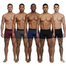 kit 5 Cuecas Boxer Masculina Micro Fibras Secagem Rápida Confortável