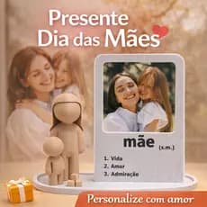Presente Dia das Mães Personalizado com Foto | Porta Retrato 3D Decorativo Emocional