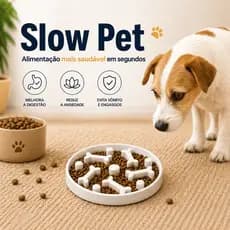 Comedouro Lento Inteligente Pet | Anti Ansiedade e Digestão Saudável ENVIO RAPIDO