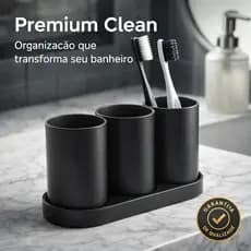Organizador de Escovas Premium 3 em 1 – Banheiro Moderno