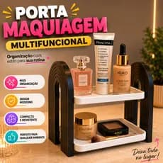 Organizador Multiuso Premium 2 Andares para Banheiro, Perfumes e Cosméticos