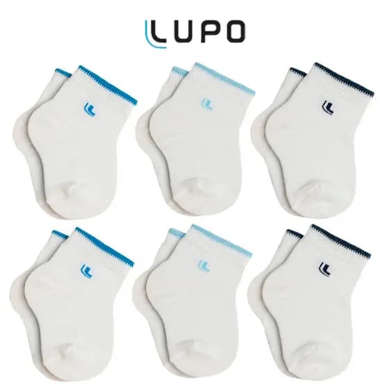 Lupo Kit 6 Pares de Meia Bebê Menino Infantil Baby RN Masculino