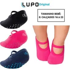 Meia Sapatilha Bebe Antiderrapante Lupo Baby 2027-004 Bebê
