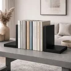Suporte Aparador de Livros MDF Premium - Porta Livros Organizador - Estante Mesa Prateleira - Decoração Luxo