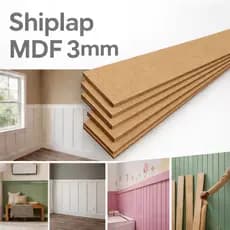 Kit 10 Chapas Ripas Ripado Decorativo Shiplap Mdf Cru 3mm Placa Parede Quarto Painel Boiserie