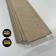 Kit Ripa Lambri MDF Cru 120cm | 110cm | 100cm | 90cm Cabeceira Ripado Shiplap Boiserie - Pinte da cor que quiser