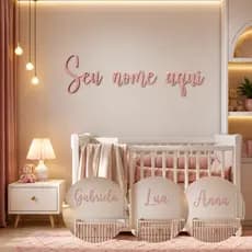 Enfeite Nome Personalizado em MDF 3mm Decoração Quarto de Bebê Decorativo Infantil Porta Maternidade 20CM a 90CM