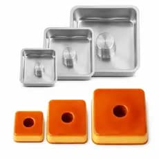 Kit 3 formas Quadradas Pudim Quadrado PMG