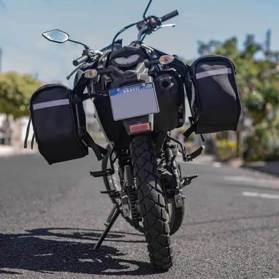 Bolsa Alforge Universal Moto Impermeável 60 Litros Nylon Forrado Eva 4mm Todas As Motos