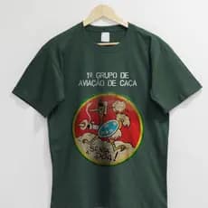 Camiseta Aviação Militar Grupo De Aviação De Caça Senta A Pua FAB 100% Algodão