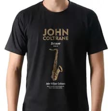 Camiseta Camisa Música Jazz John Coltrane Sax 100% Algodão